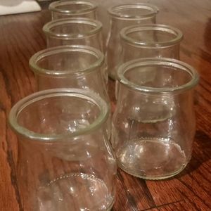 10 bud vases, candle making, party favors, crafts, clear small yogurt Cups